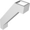 Ekena Millwork 3-in. W x 10-in. D x 14-in. H Burlington Architectural Grade PVC Knee Brace BRCP03X10X14BUR - alternate 5